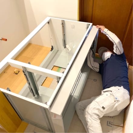 スタッフ施工風景