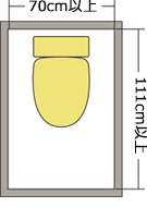 70cm X 111cm以上イメージ