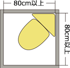 80cm X 80cm以上イメージ