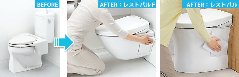 便器の拭き掃除もラクラク